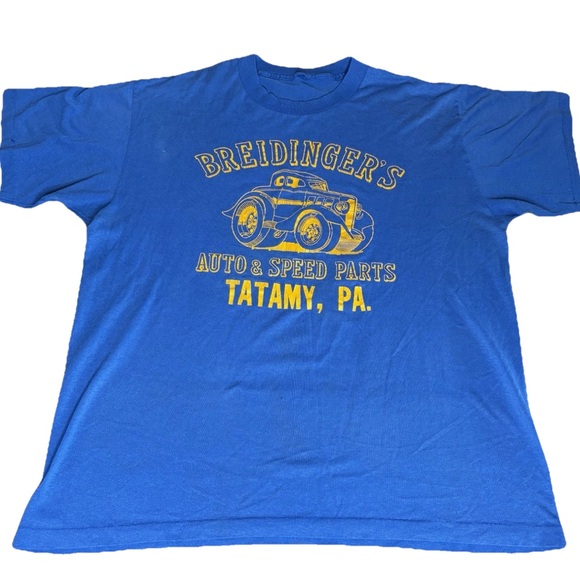 Vintage 80s Breidinger's Auto & Speed Parts Shirt Tee Tatamy, PA - Picture 1 of 10